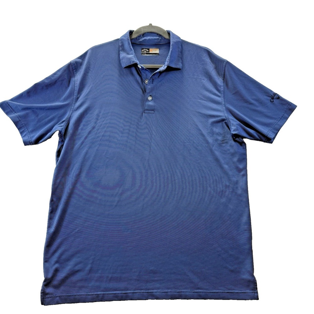 Callaway Opti-Dri All Over Striped Print Golf Polo Performance Active Size L
